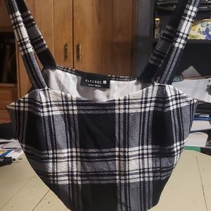 Paperoc plaid croptop
